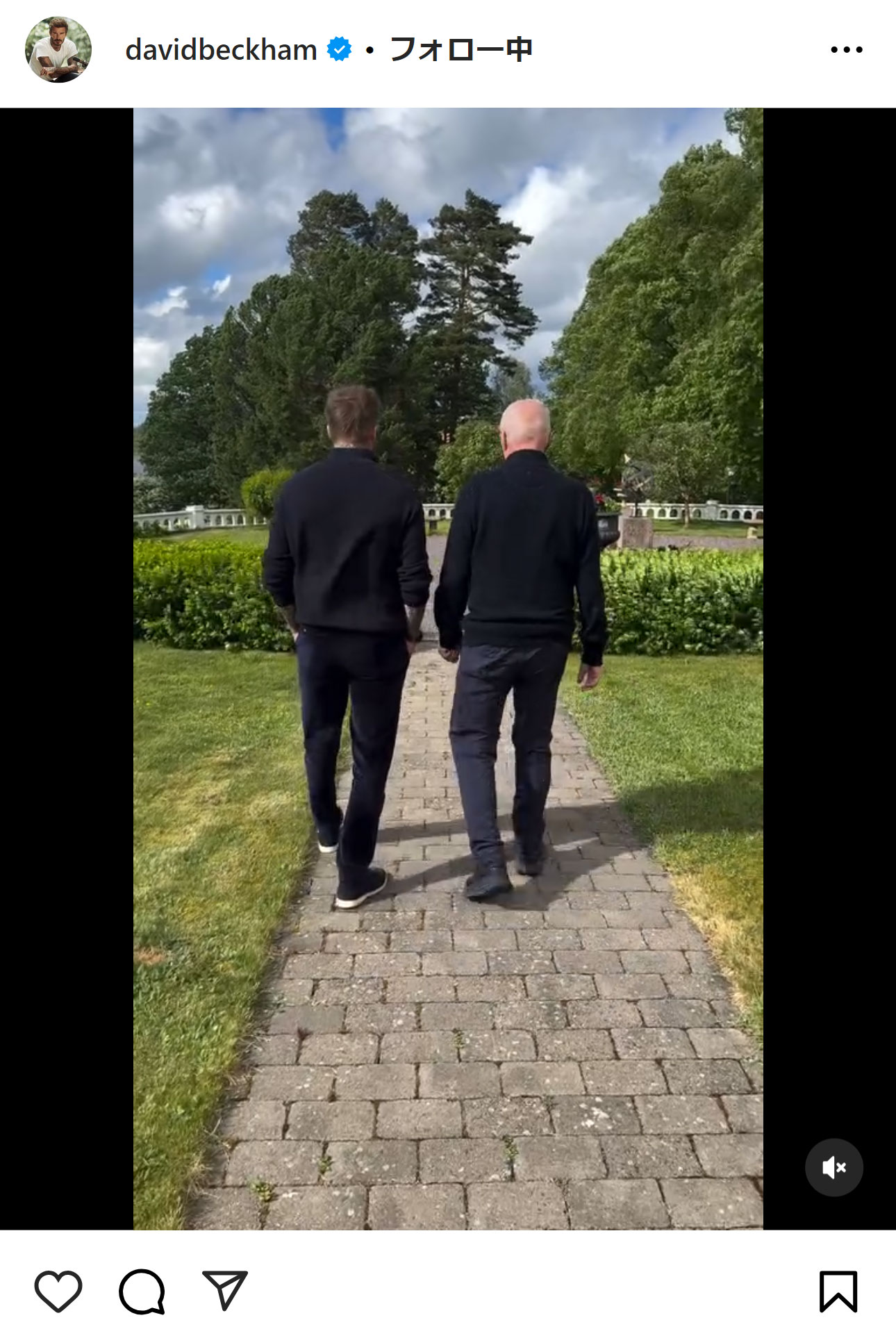 ベッカム氏のインスタグラムから