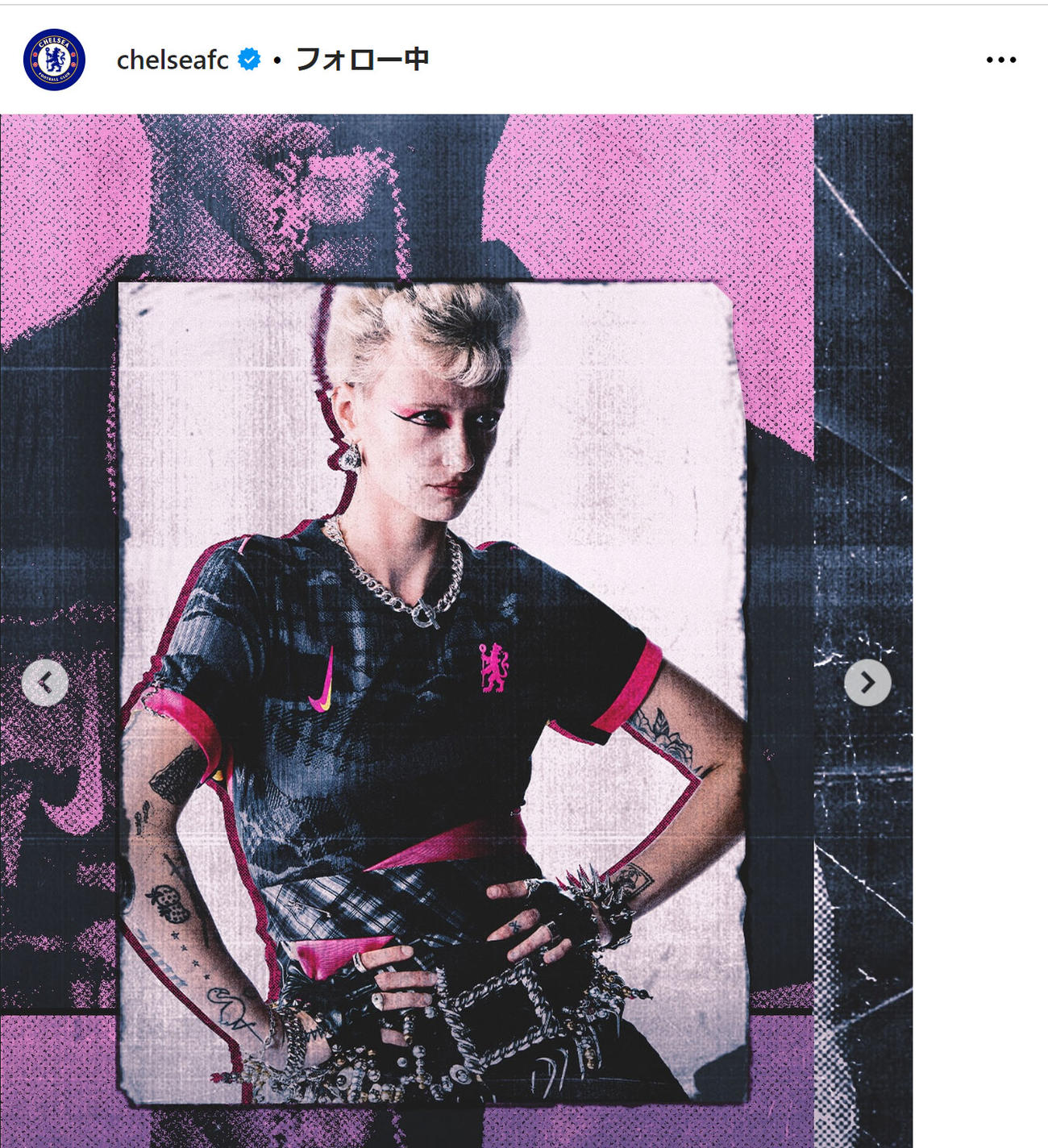 チェルシーのインスタグラムから