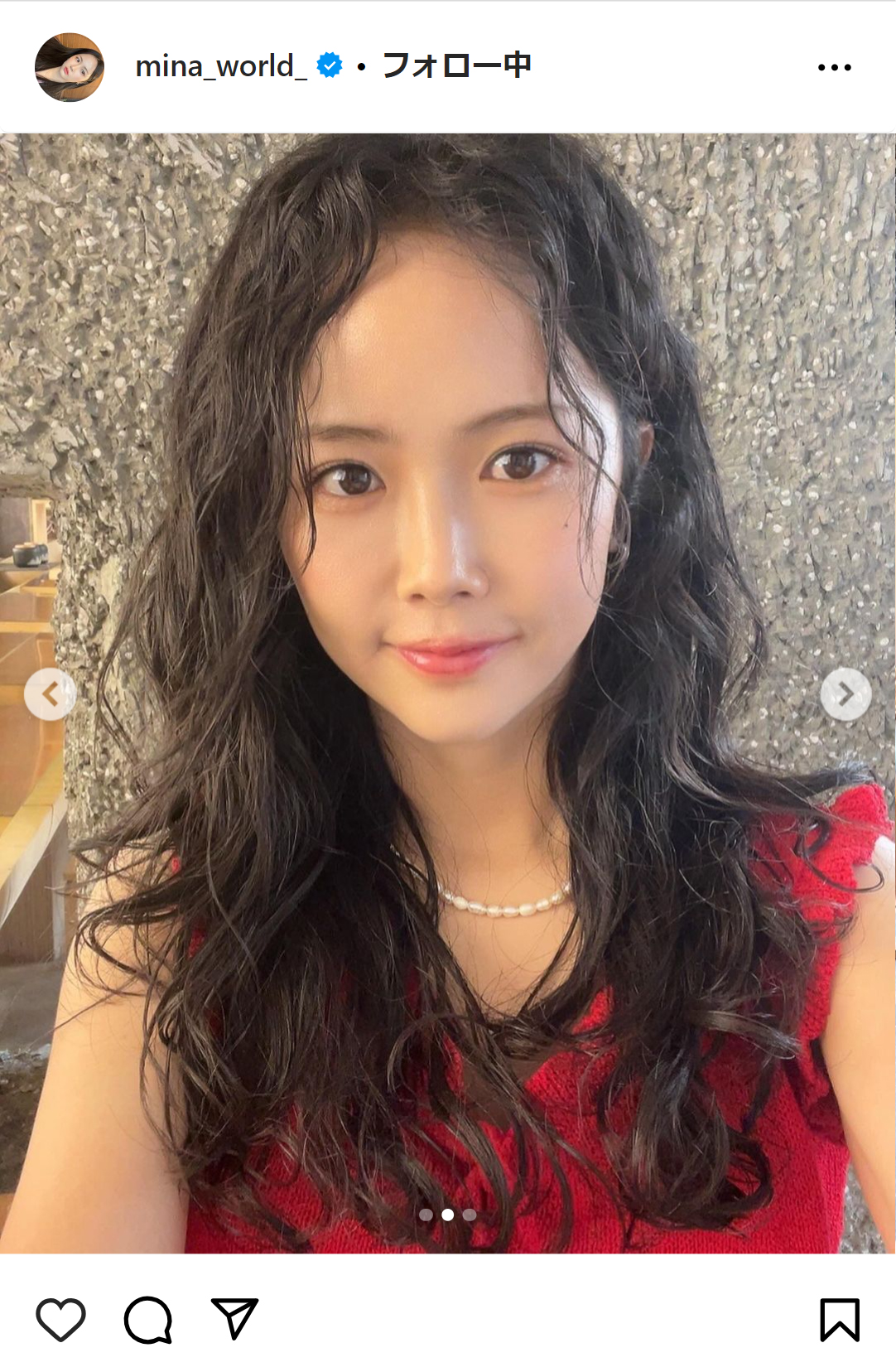 イ・ミナのインスタグラムから