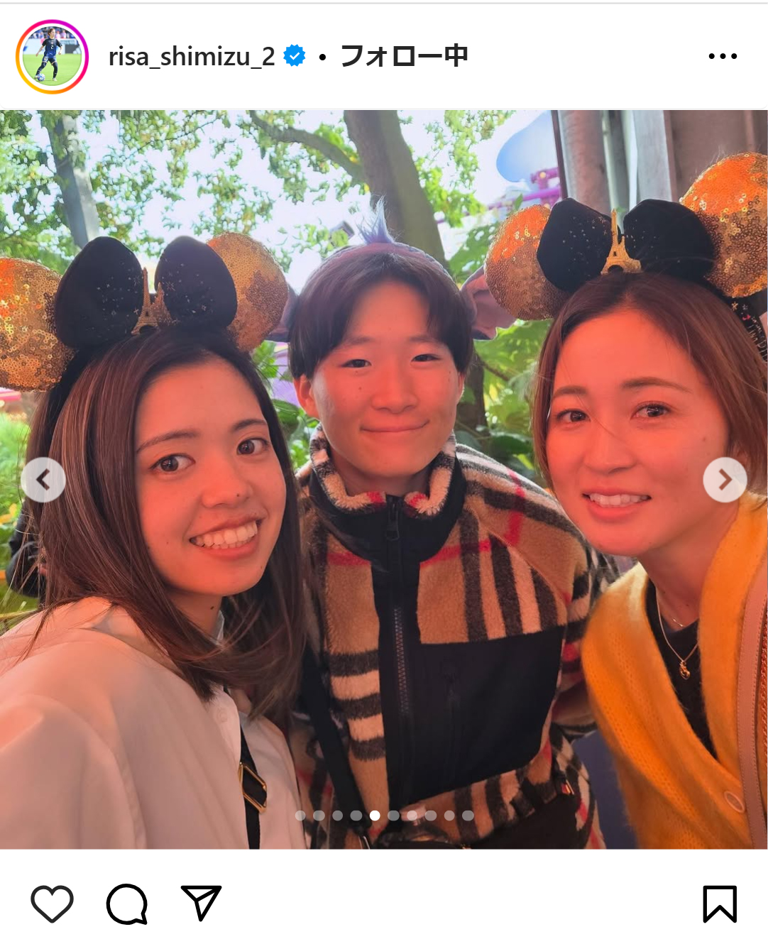 清水梨紗のインスタグラムから