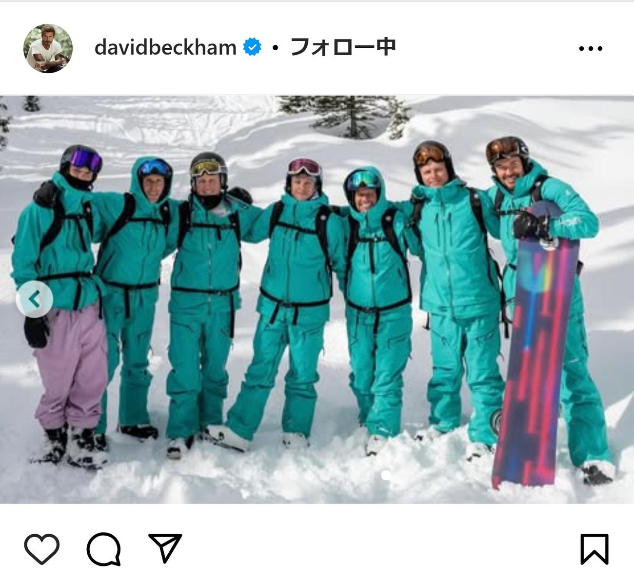 デビッド・ベッカムさんのインスタグラムから