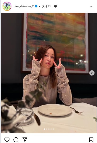 清水梨紗のインスタグラムから