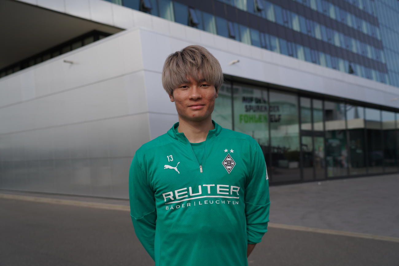 ドイツ1部ボルシアMG所属FW福田師王（撮影・佐藤成）