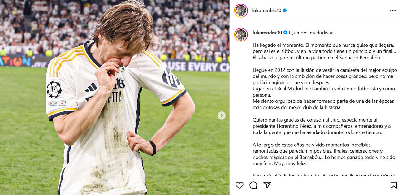 モドリッチのインスタグラムから