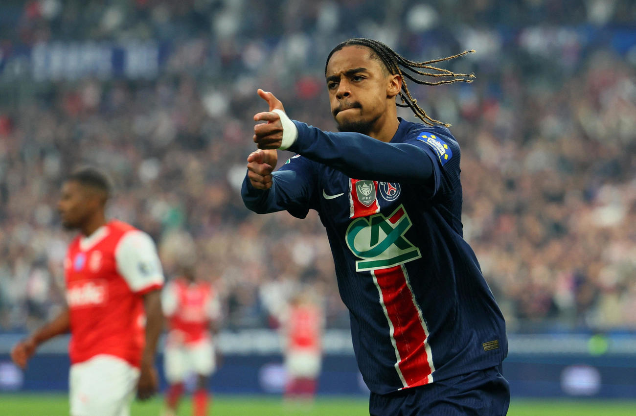 フランス杯　Sランスとの決勝で前半15分に先制点を決めたパリSGのFWバルコラ（AP）