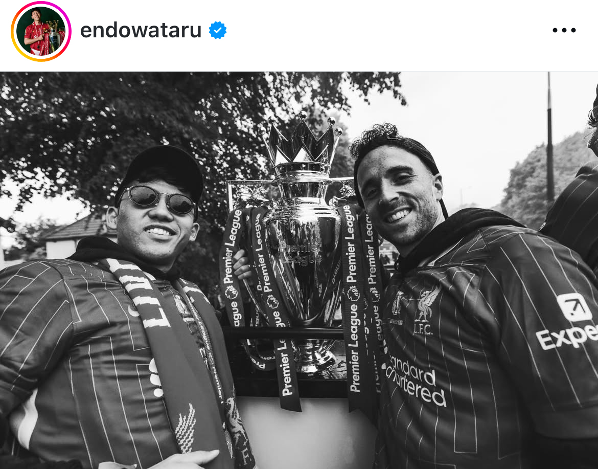 遠藤航のインスタグラムから