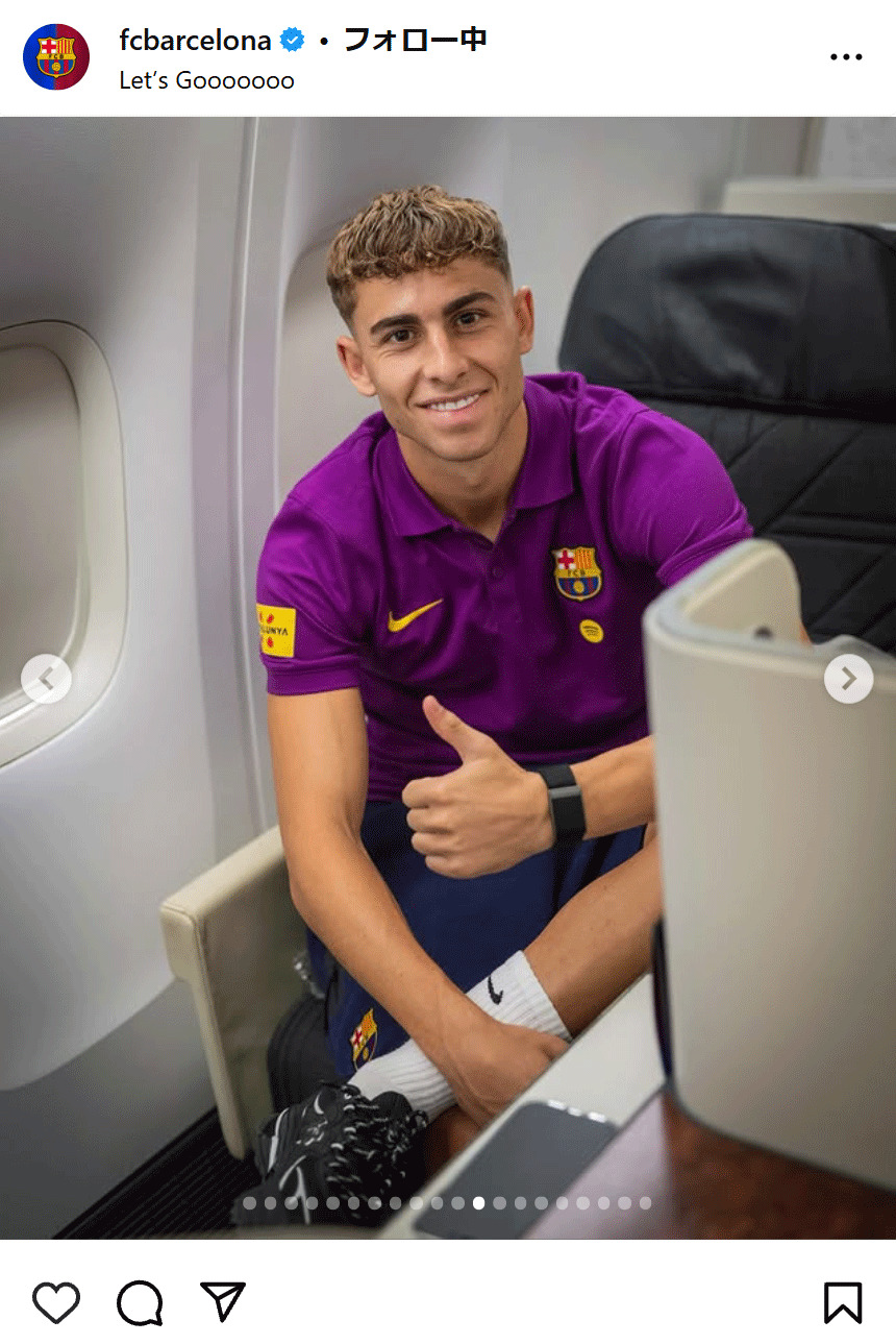 バルセロナの公式インスタグラムから
