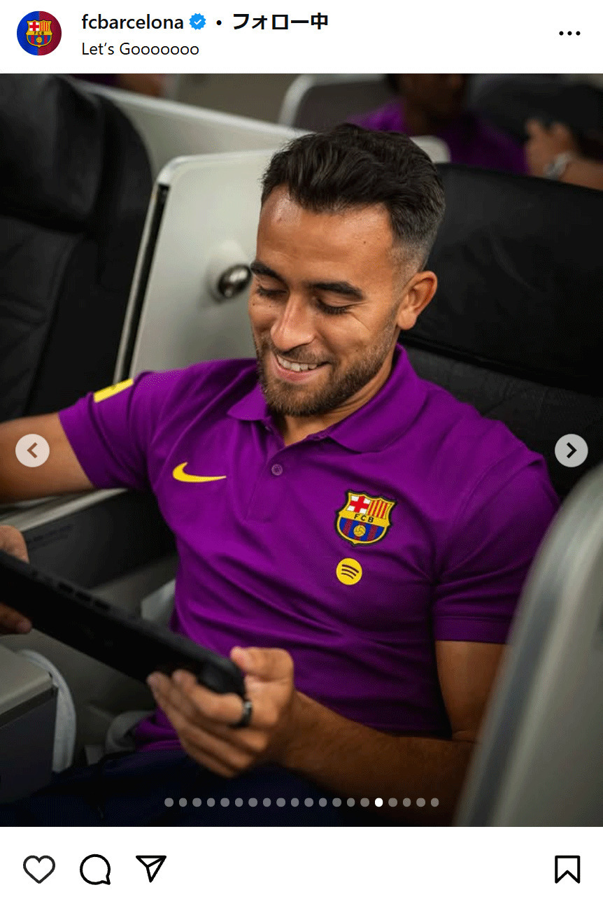 バルセロナの公式インスタグラムから