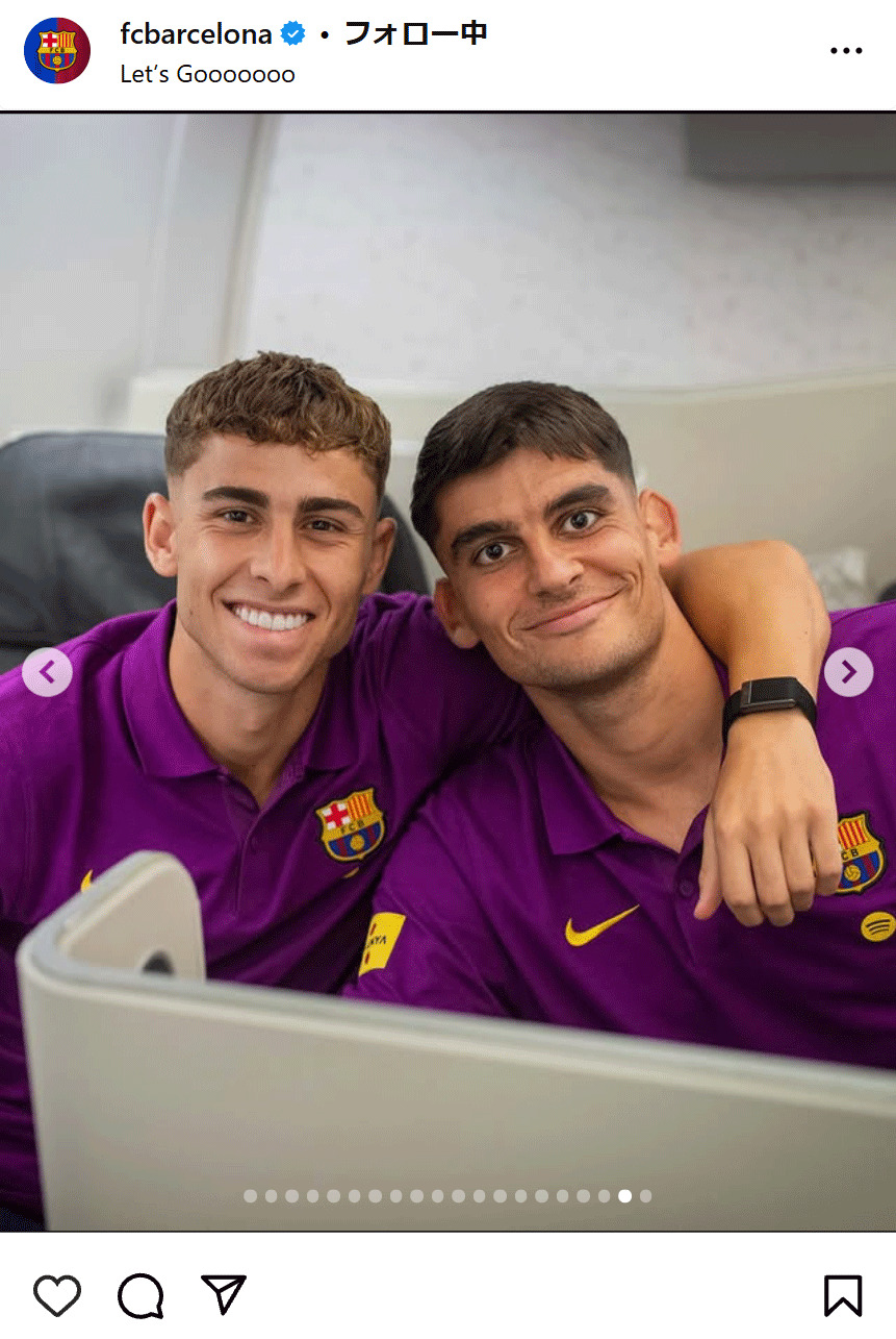 バルセロナの公式インスタグラムから