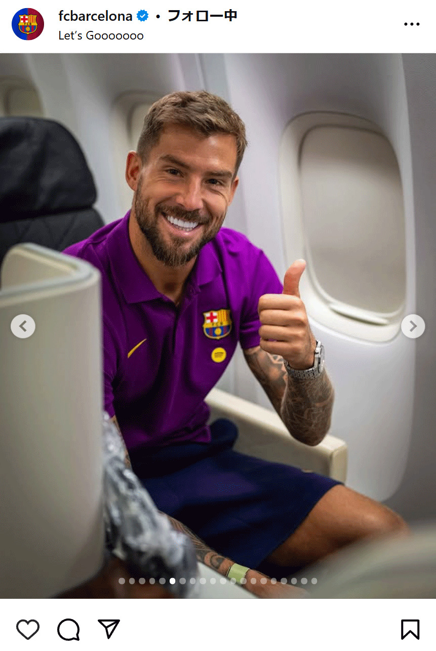 バルセロナの公式インスタグラムから