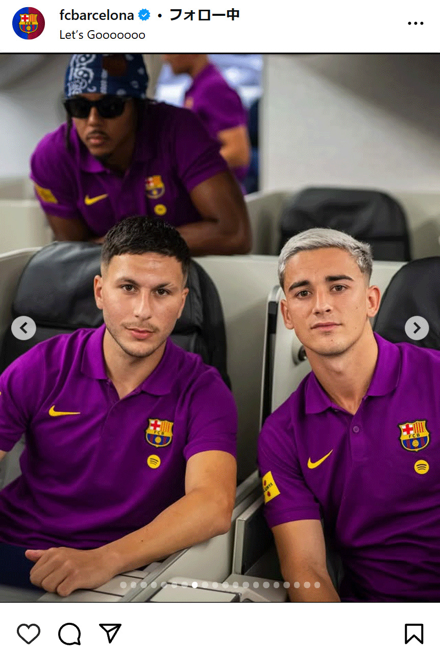 バルセロナの公式インスタグラムから