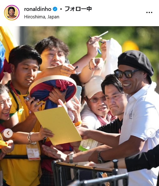 ロナウジーニョ氏のインスタグラムから
