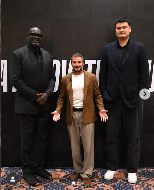 伝説の4人」デビッド・ベッカム氏、元NBAレジェンド選手らとの豪華
