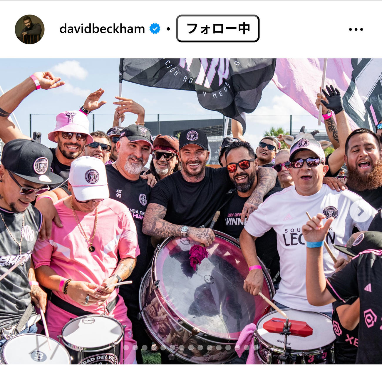 ベッカム氏のインスタグラムから