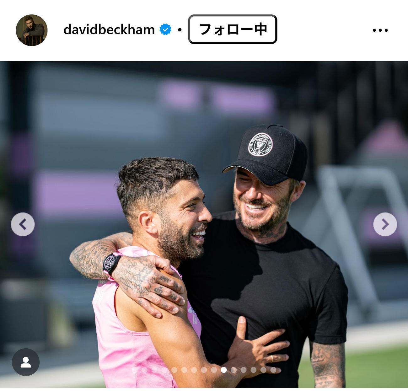 ベッカム氏のインスタグラムから