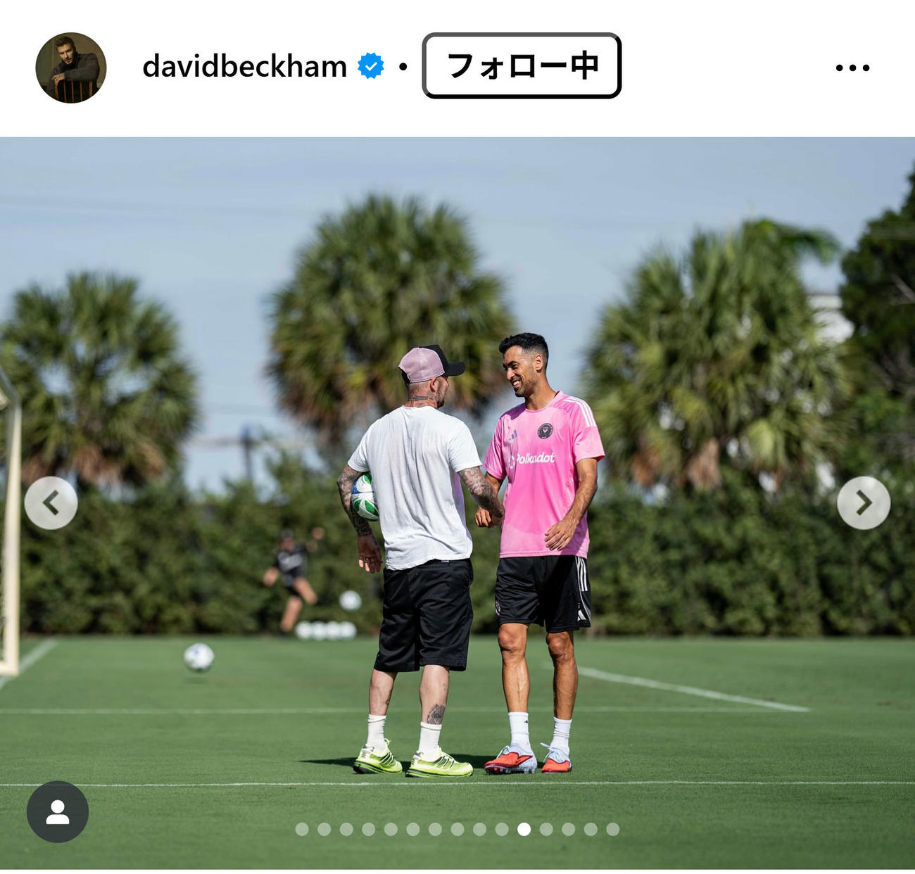 ベッカム氏のインスタグラムから