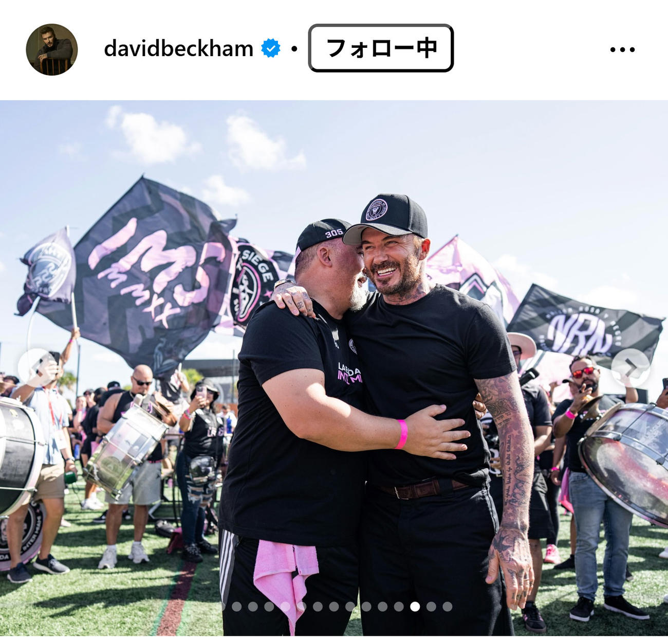 ベッカム氏のインスタグラムから