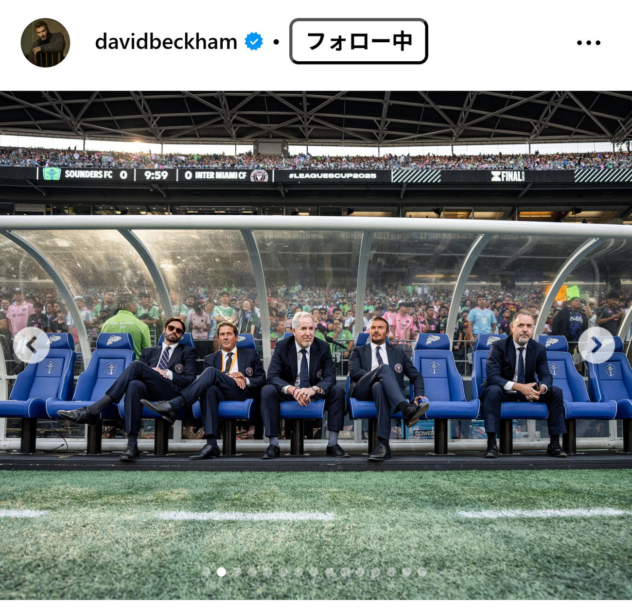 ベッカム氏のインスタグラムから