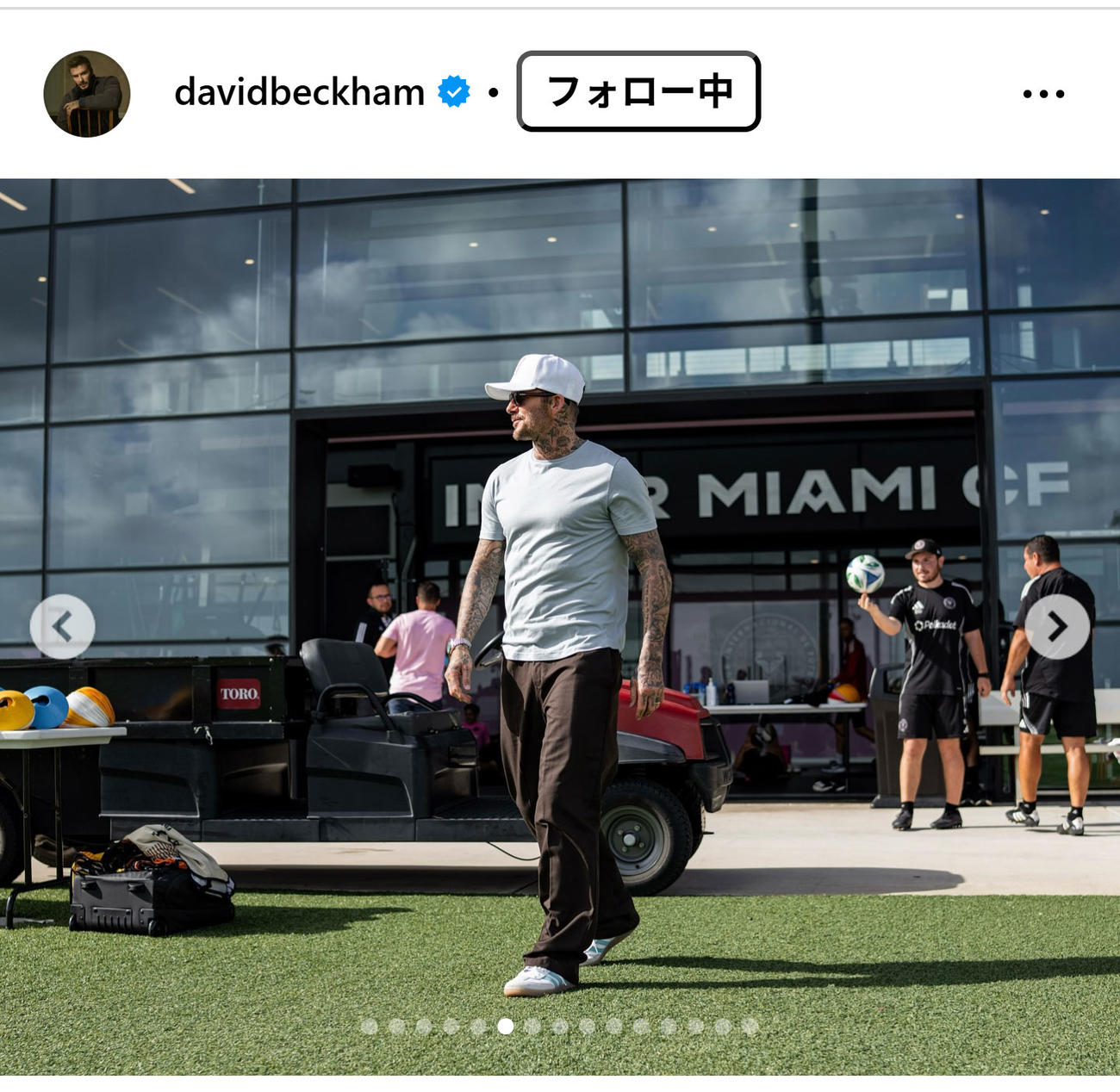 ベッカム氏のインスタグラムから