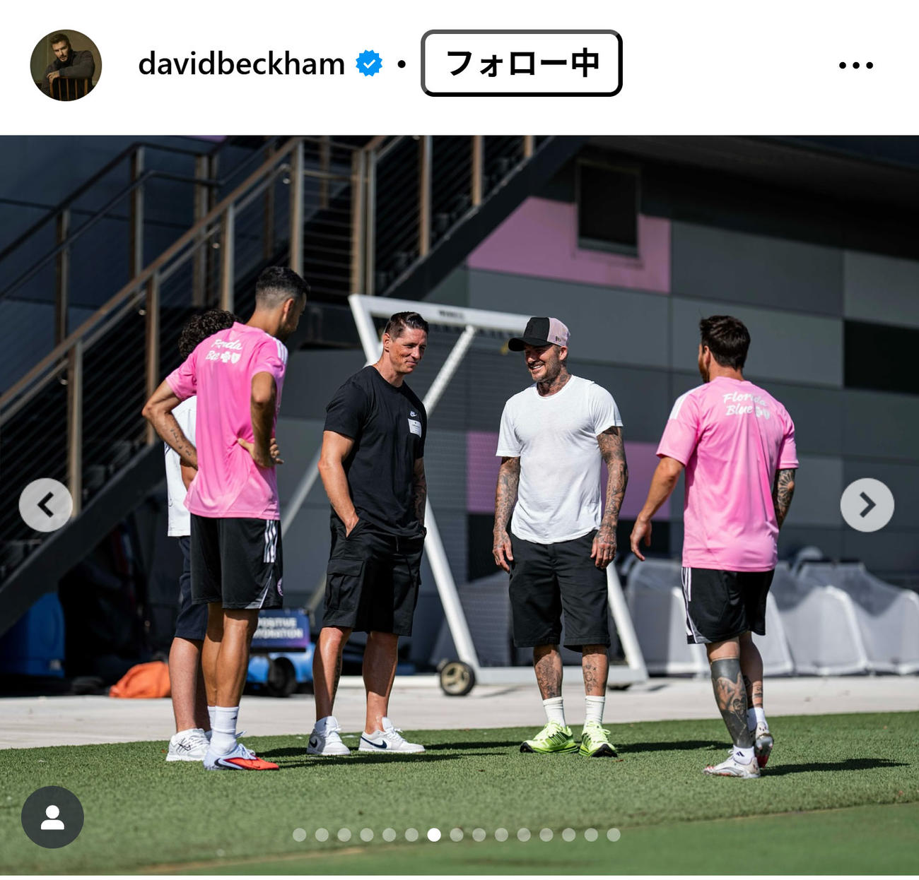 ベッカム氏のインスタグラムから