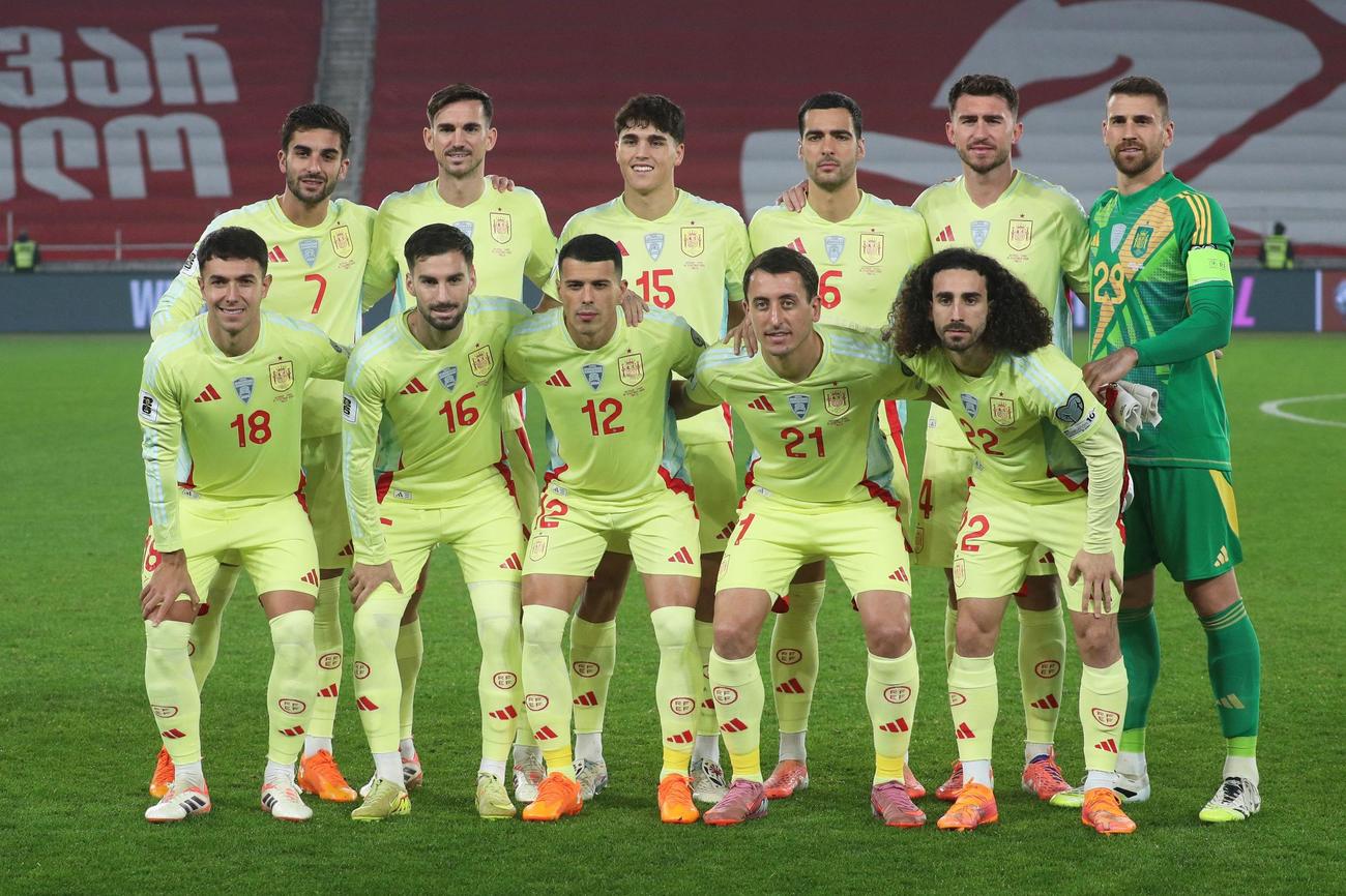 W杯予選ジョージア戦に臨むスペイン代表（ロイター）