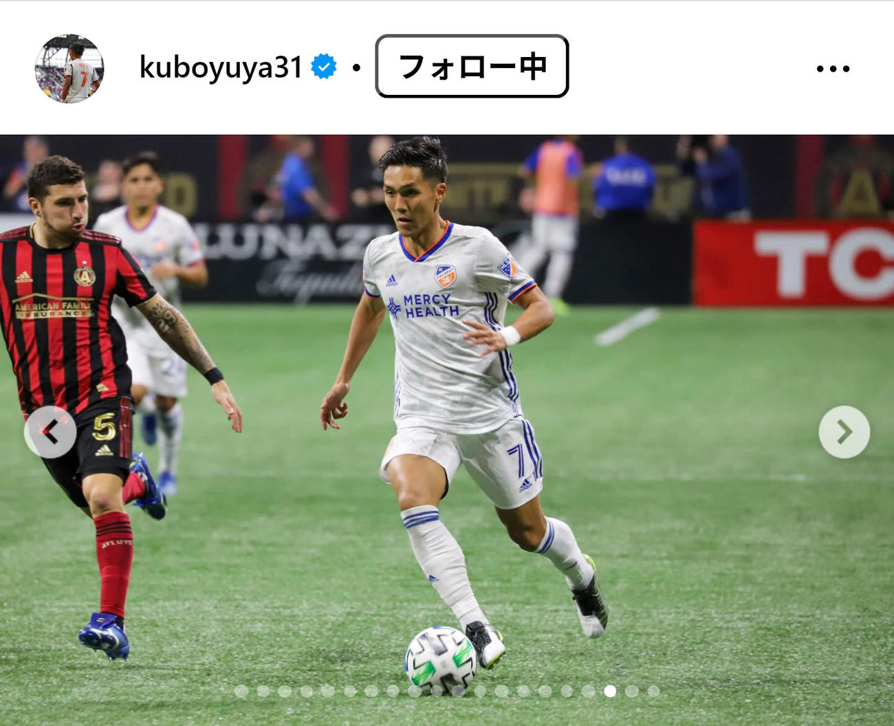 久保裕也のインスタグラムから