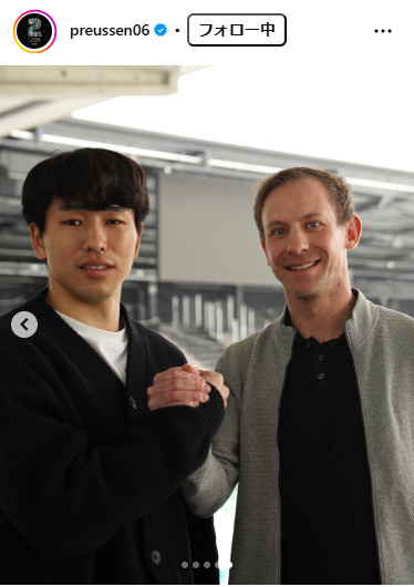 SCプロイセン・ミュンスターのインスタグラムから