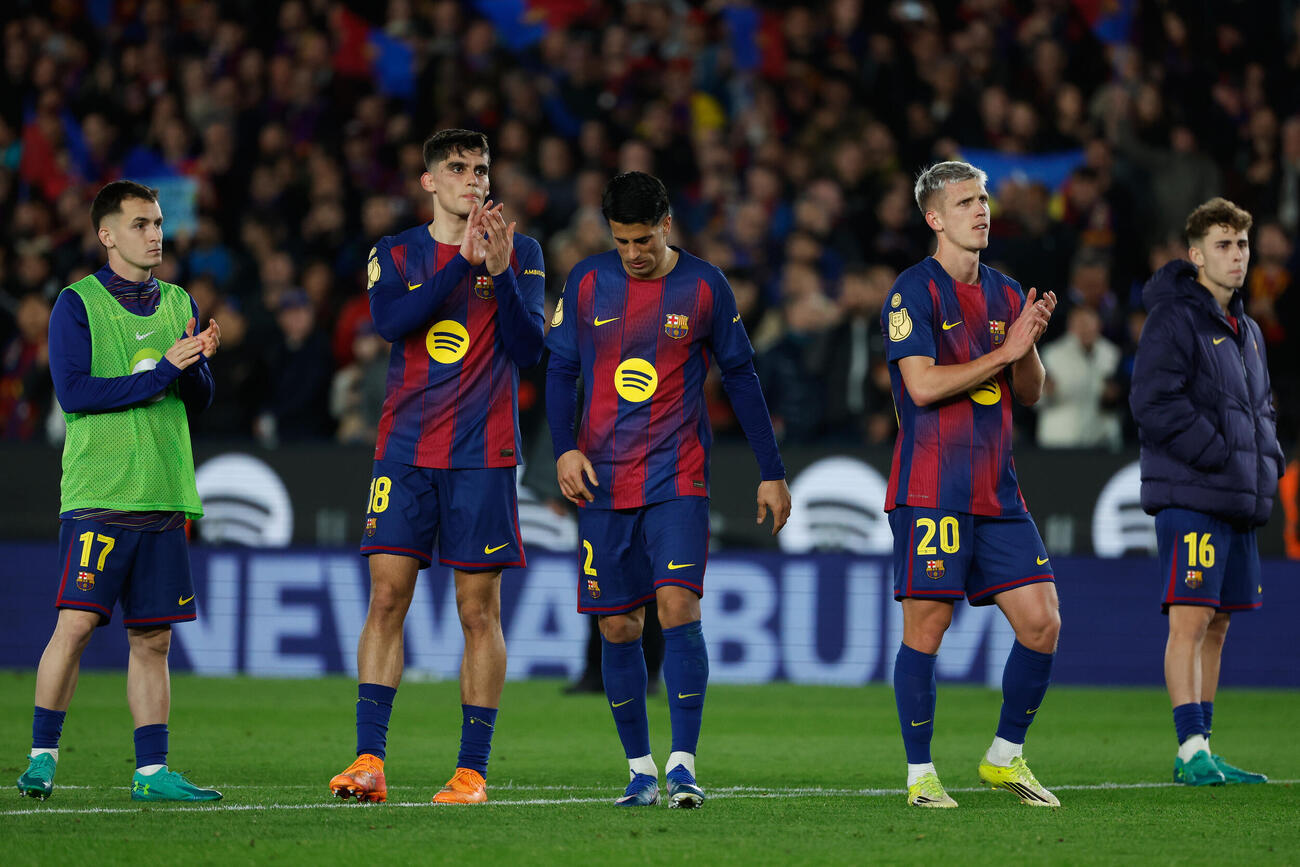 2試合合計3－4で敗退し、2連覇が果たせなかったバルセロナ（AP）