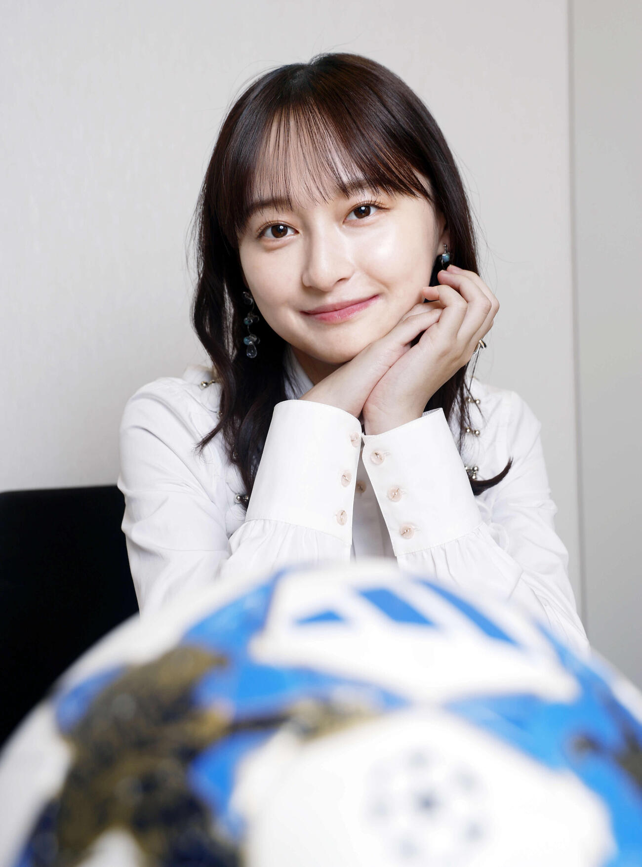 欧州CLに期待を膨らませる影山優佳（撮影・山本朝陽）