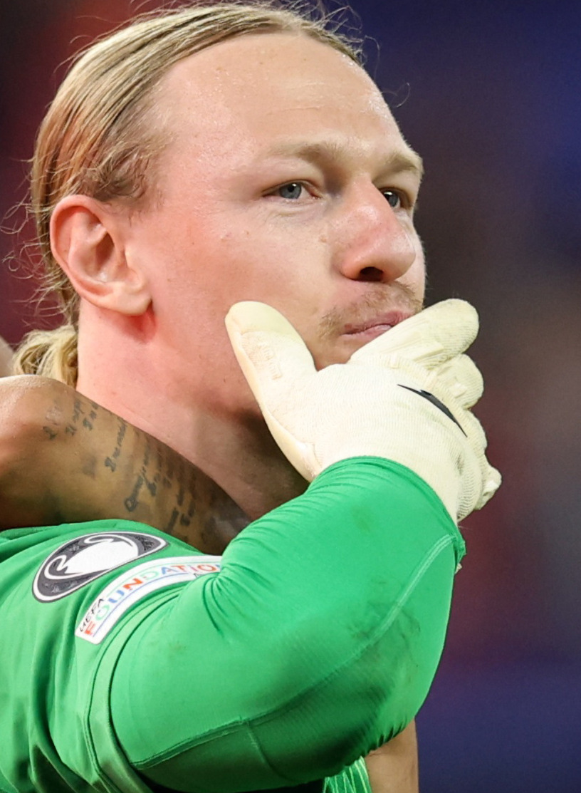 2026年5月30日、サッカー欧州チャンピオンズリーグ優勝を喜ぶパリ・サンジェルマンGKマトベイ・サフォノフ（ロイター）