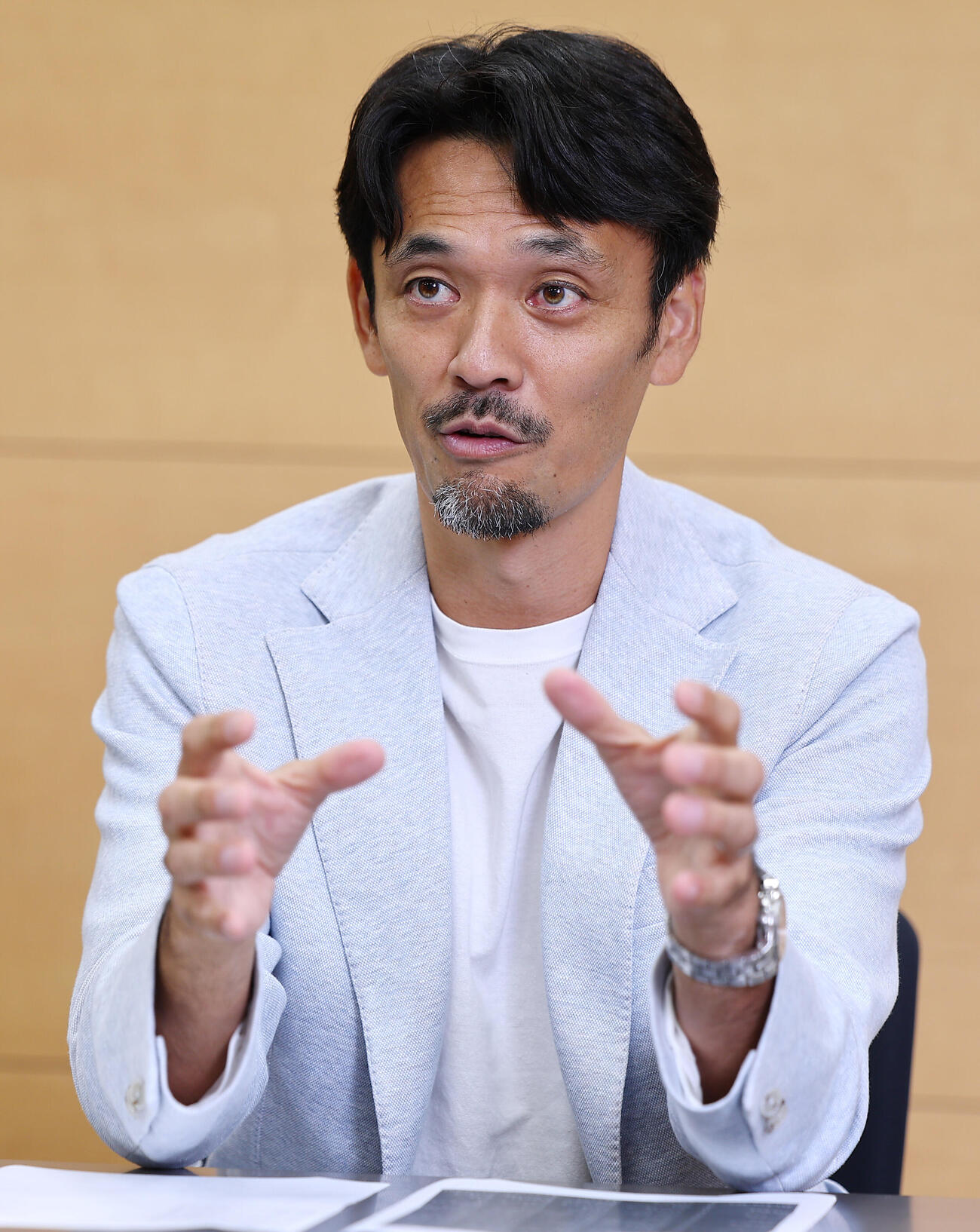 UEFAチャンピオンズリーグについて解説する戸田和幸氏（撮影・野上伸悟）