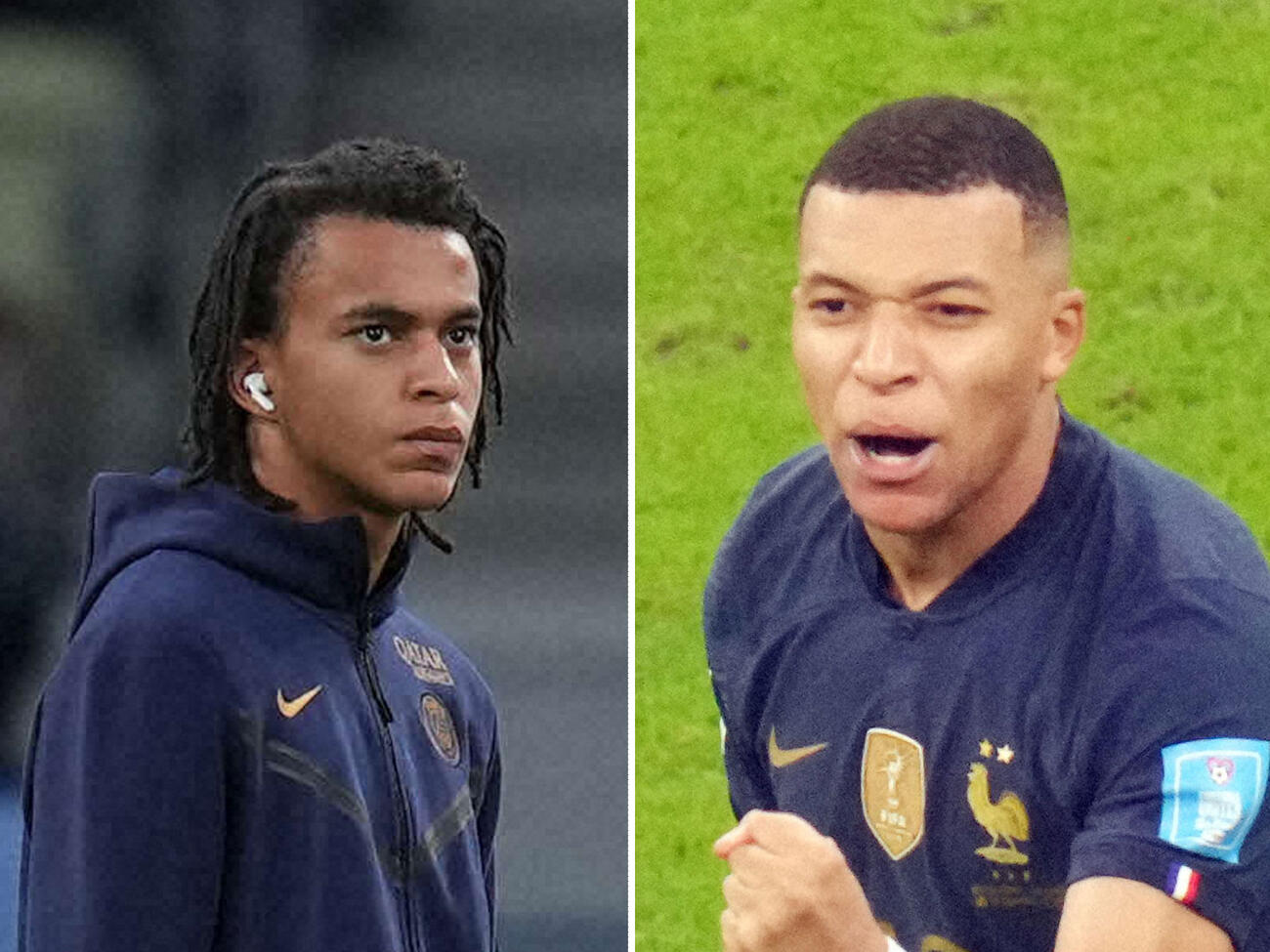 イーサン・エムバペ（左）、キリアン・エムバペ