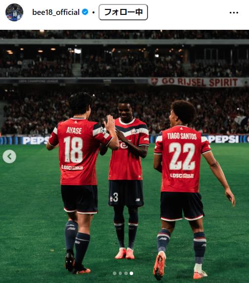 上田綺世のインスタグラムから