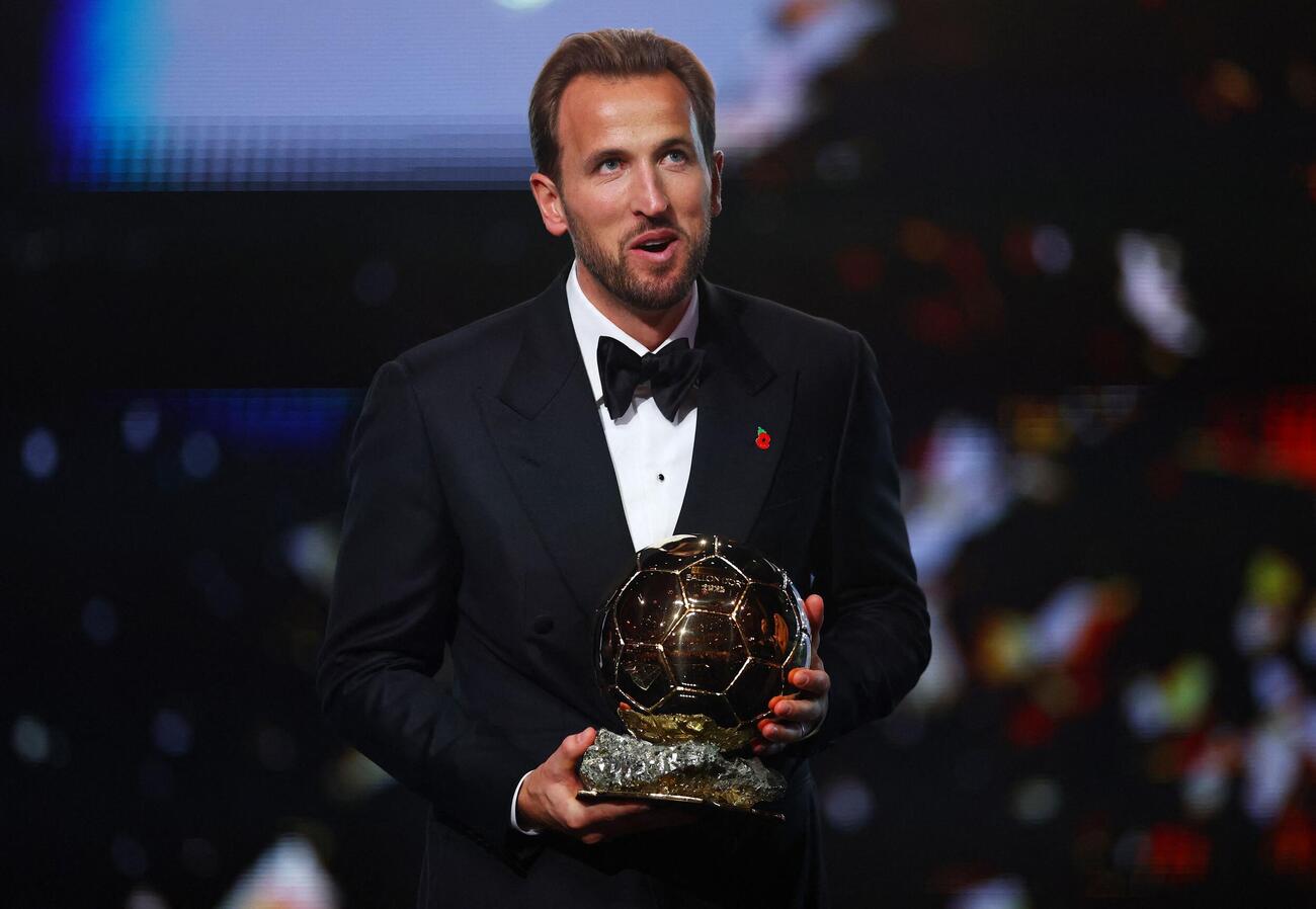 Soccer Football－Ballon d'Or－London Palladium, London, Britain－October 26, 2026 Bayern Munich's Harry Kane celebrates after winning the men's Ballon d'Or award Action Images via Reuters／Matthew Childs