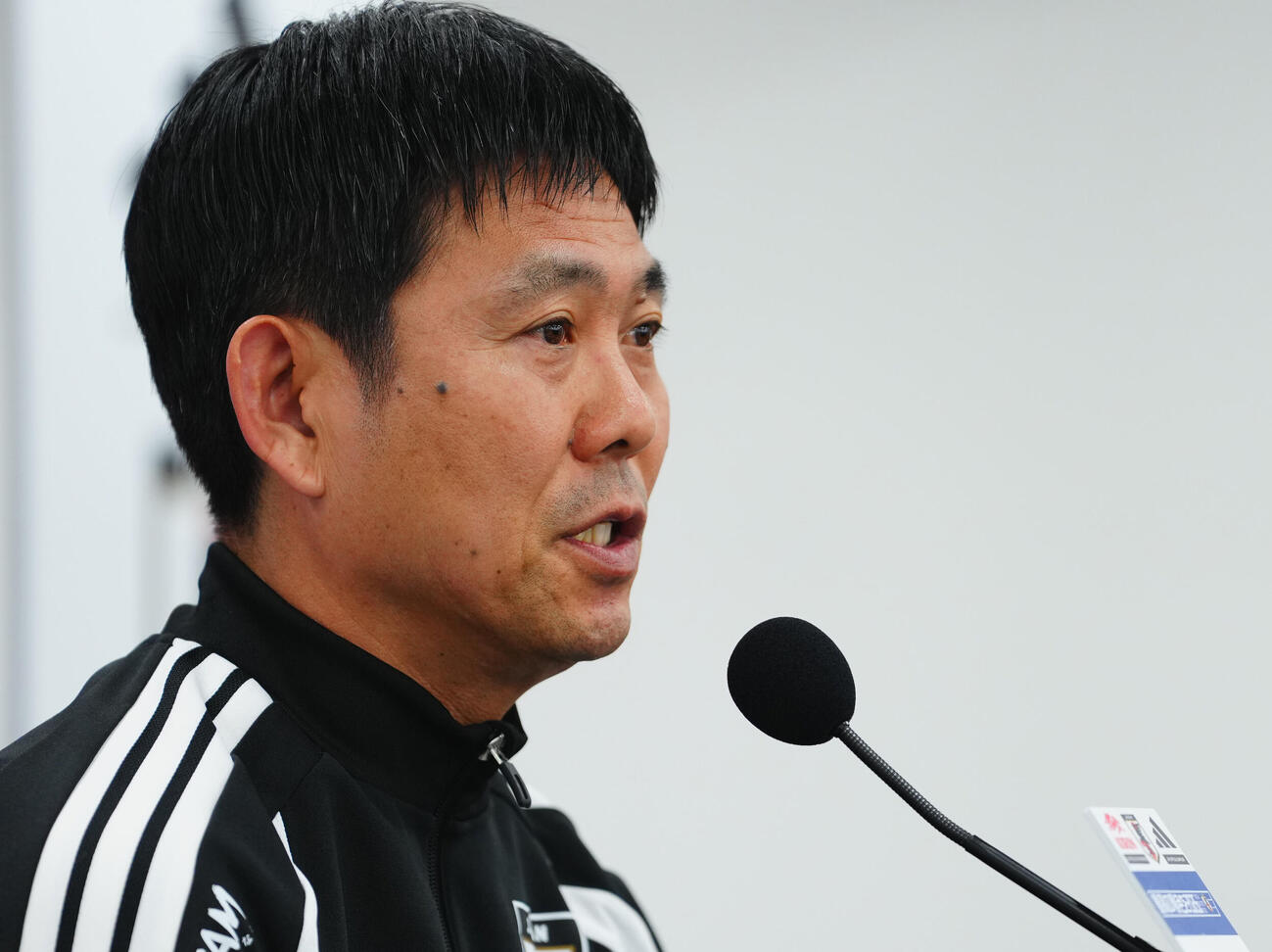 キリンチャレンジカップ2026前日練習　前日会見に臨む日本代表森保一監督（撮影・垰建太）