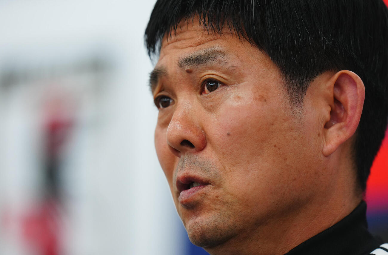 キリンチャレンジカップ2026前日練習　前日会見に臨む日本代表森保一監督（撮影・垰建太）