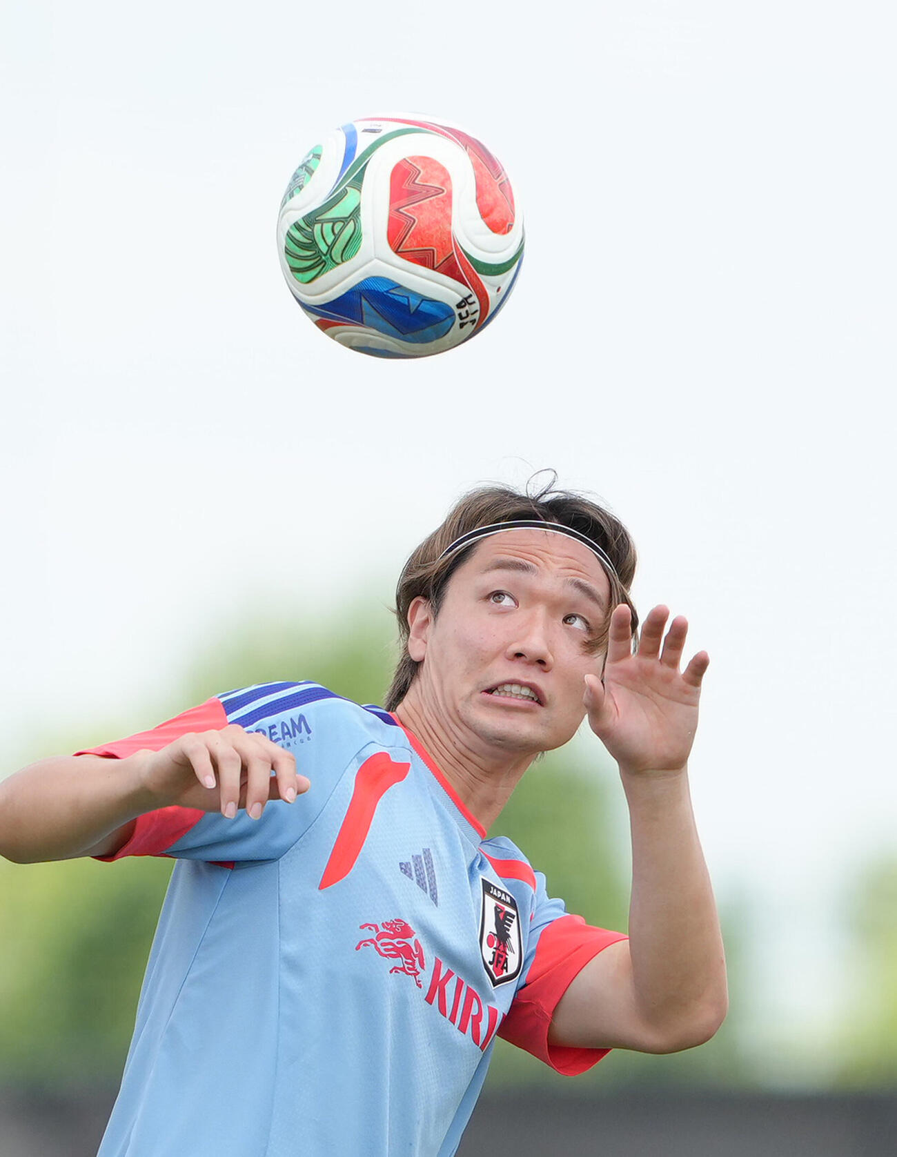サッカー日本代表W杯北中米大会ベースキャンプ　練習に臨む板倉滉（撮影・足立雅史）＝2026年6月11日（現地時間）