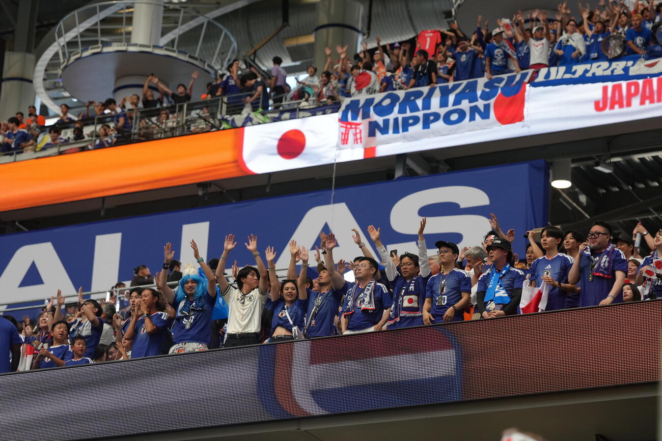 W杯北中米大会　1次リーグ　第1戦　日本対オランダ　試合前、盛り上がる日本のサポーター（撮影・足立雅史）＝2026年6月14日