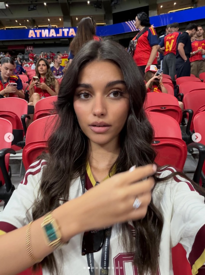 W杯会場を訪れたヤマルの恋人ガルシア（ガルシアのインスタグラムから）
