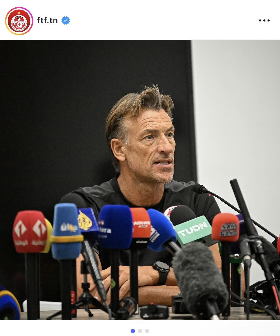 サッカーチュニジア代表の公式インスタグラムから