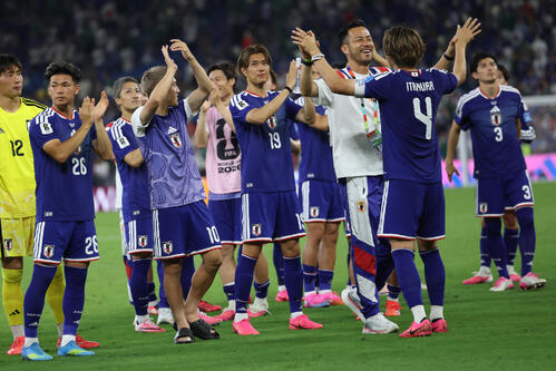 W杯1000試合目となったチュニジア戦を制した日本 (AP)