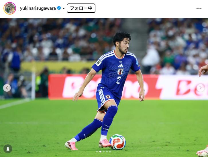 菅原由勢のインスタグラムから