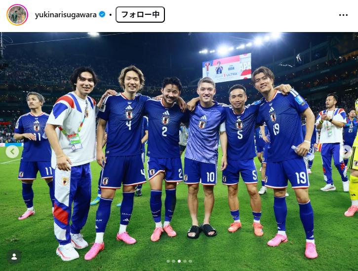 菅原由勢のインスタグラムから