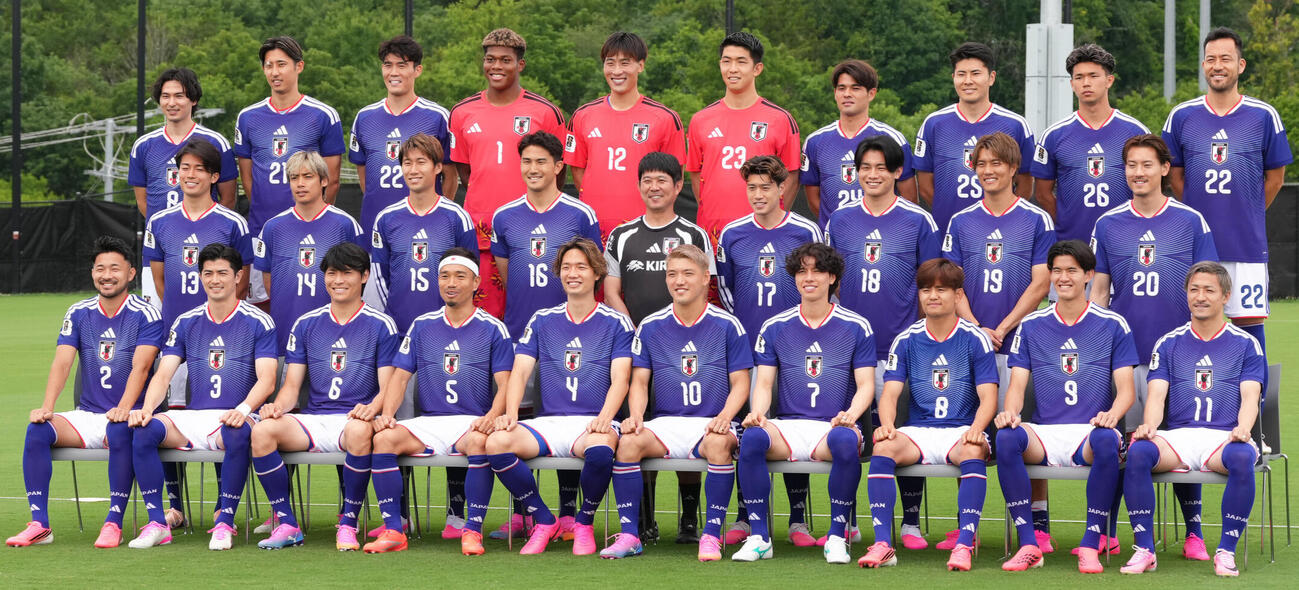 集合写真撮影に臨む日本代表（2026年6月撮影）