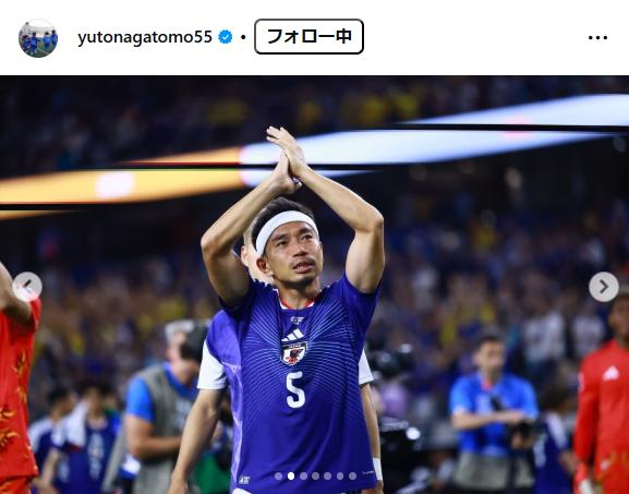 長友佑都のインスタグラムから