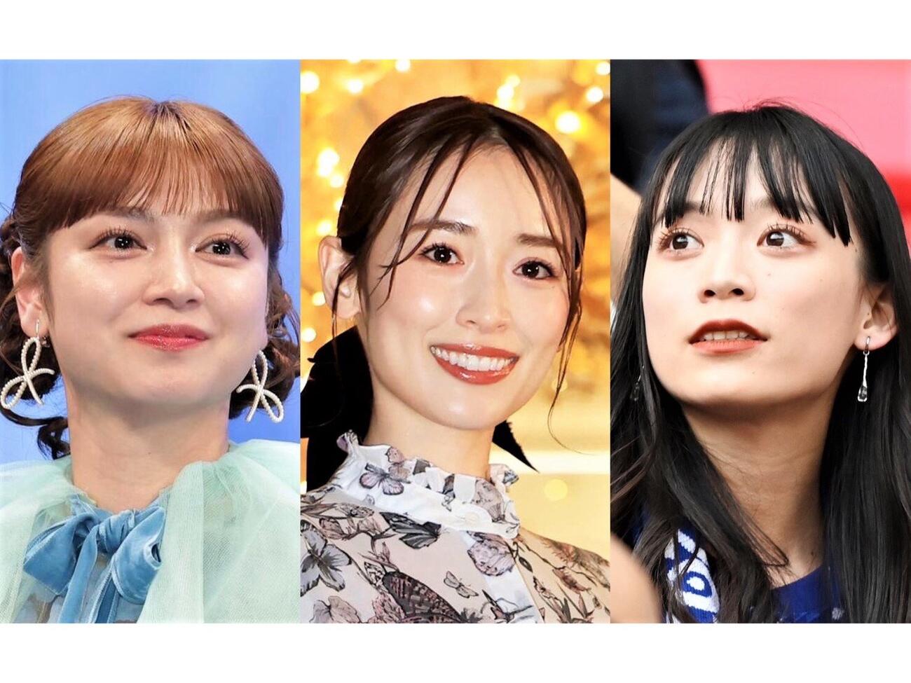 左から平愛梨、泉里香、由布菜月
