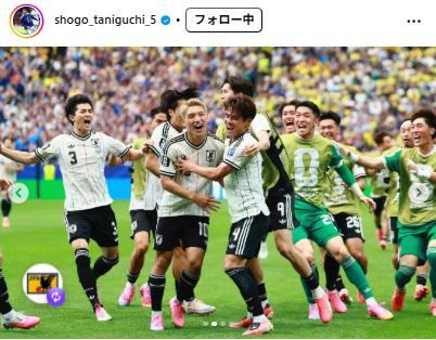 谷口彰悟のインスタグラムから