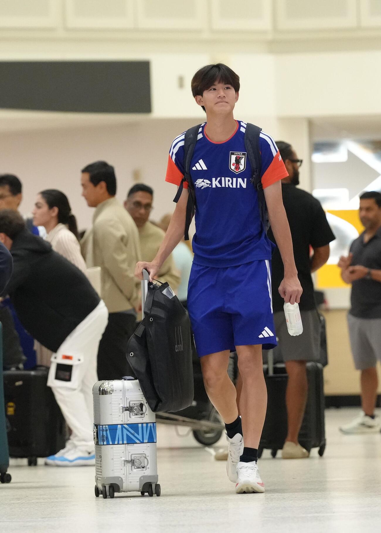 ヒューストンを出発する後藤啓介（撮影・足立雅史）