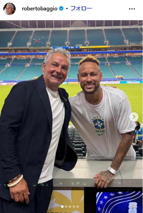 ロベルト・バッジョ氏のインスタグラムから