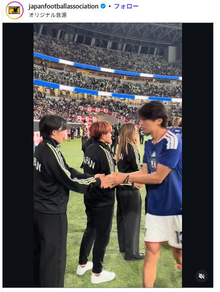 日本サッカー協会のインスタグラムから